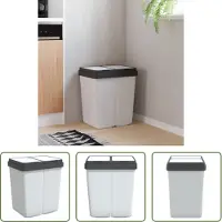 The Living Store Duo Mülleimer Weiß 2x25 L