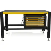 Vito Professionelle Werkbank + Möbelstück mit 4 Schubladen, 4 verstellbaren Füßen, max. Belastbarkeit 2000 kg