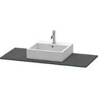 Duravit Konsole XSquare 120x55cm, Graphit matt, mit 1 Ausschnitt