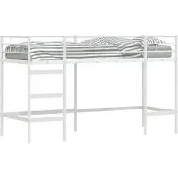 Syfax Kinderloftbett Uni Weiß 100 x 190 cm Stahl