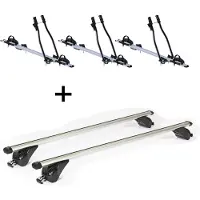 VDP 3x Fahrradträger SAGITTAR + Dachträger/Relingträger KING1 kompatibel mit für Audi A4 (B8/8K) Allroad (5 Türer) 7-15