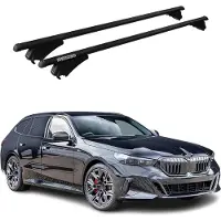 Menabo Dachträger Grundtäger für BMW 5 G61 Touring 2024-2025 75kg Alu Schwarz 2x