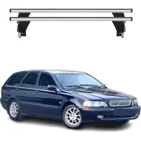 Menabo Dachträger Grundtäger für Volvo V40 1995-2004 50kg Aluminium Silber 2 tlg