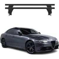 Menabo Dachträger Grundtäger für Alfa Romeo Giulia 2015-2025 50kg Alu Schwarz 2x