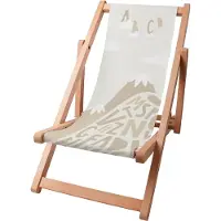 Dreamroots Kinder Liegestuhl klappbar Holz, Buchenholz bis zu 130 kg, Sonnenliege klappbar mit 3-stufiger Neigungsregulierung der Rückenlehne, Letters