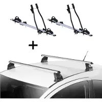 VDP 2x Fahrradträger SAGITTAR + Dachträger EVO ALU kompatibel mit für Citroen Nemo 3-5 Türer ab 2008