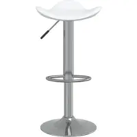 vidaXL "im Sonderangebot"1 Pcs Barhocker - CLORIS - Barstuhl - Optimal Komfort, Weiß Verchromter Stahl und Kunstleder - 44 x 44 x (60-81) cm - NeuMöbel2721780