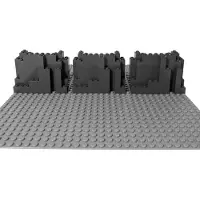 LEGO 4x10x6 Felsen Felsplatte Berg Dunkelgrau - 6082 NEU! Menge 5x