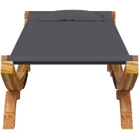 vidaXL Möbel Sonnenliege HOMMIE - Gartenliege - Gartenmöbel - 100x188,5x44 cm Bugholz Massiv Anthrazit - 100x188,5x44 cm Top3091043