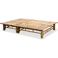 vidaXL "Winterschlussverkauf "Sonnenliege HOMMIE - Gartenliege - Gartenmöbel - für 2 Personen Bambus - 200x130x(24-87) cm NeuMöbel 4326840