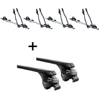 VDP 4xFahrradträger SAGITTAR + Relingträger Quick Stahl L kompatibel mit für Audi A4 Kombi (B8) 2009-2015