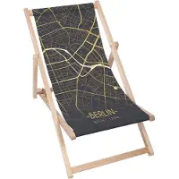 Dreamroots Liegestuhl klappbar Holz, Buchenholz bis zu 130 kg, Sonnenliege klappbar mit 3-stufiger Neigungsregulierung der Rückenlehne, Berlin Y&B