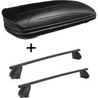 VDP Dachbox VDPMAA320 320 Liter abschließbar schwarz matt + Dachträger K1 MEDIUM kompatibel mit für Mercedes GLE Coupé (C292) (5Türer) ab 15