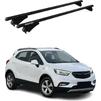 Menabo Dachgepäckträger, Querstange, für Opel Mokka X, Baujahr 2016-2020, Farbe: Schwarz