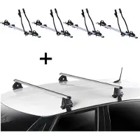 VDP 4x Fahrradträger SAGITTAR + Dachträger EVO ALU kompatibel mit für Citroen Xsara 5 Türer 1997-2004