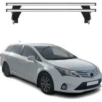 Menabo Dachträger für Toyota Avensis mk3 2008-2012 Pre-FL 50kg Alu Silber 2x