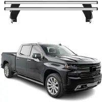 Menabo Dachträger Grundtäger für Chevrolet Silverado IV 2019-25 4 Tür Silber 2x