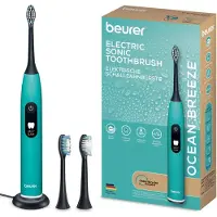 Beurer Elektrische Zahnbürste "SC 50" 2 Stk. Aufsteckbürsten Mit Andrucksensor, 80.000 Schwingungen/Min und 2-Minuten Timer