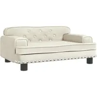 Syfax Hundebett Creme 70x45x30 cm Samt