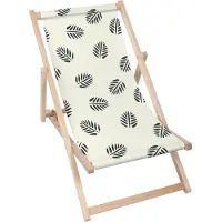 Dreamroots Liegestuhl klappbar Holz, bis zu 130 kg, Sonnenliege mit 3-stufiger Neigungsregulierung der Rückenlehne, Artistic Abstract Tropical