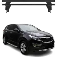 Menabo Dachträger Grundtäger für Kia Sportage 2010-2013 ABE Aluminium Schwarz 2x
