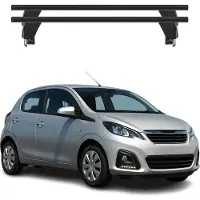 Menabo Dachträger Grundtäger für Peugeot 108 2014-2021 50kg Alu Schwarz 2 tlg