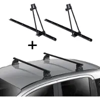 VDP 2x Fahrradträger ORION + Dachträger EVO Stahl kompatibel mit für Peugeot 407 3-4 Türer 2004-2012
