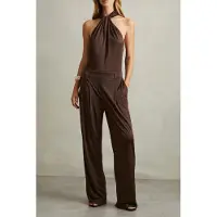 Reiss Jersey Jumpsuit Chocolate Größe: 10 | Jumpsuits Outlet | Damen | Braun