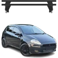 Omac Menabo Dachträger für Fiat Grande Punto 2005-2012 3tür 50kg Alu Schwarz 2x
