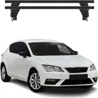 Menabo Dachträger Grundtäger für Seat Leon 2012-2020 ABE Aluminium Schwarz 2tlg