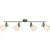 Rabalux 5440 Spots lampen Francis E14 4X MAX 28 Metall Glas satin-chromfarben