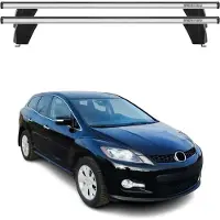 Menabo Dachträger Grundtäger für Mazda CX-7 2006-2012 75kg Alu Silber 2 tlg