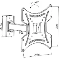 My Wall hl15 - 1L - Wandhalterung für Flachbildschirme, 23 - 42 Zoll (58 - 107 cm), bis zu 20 kg, Schwarz