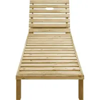 vidaXL "Winterschlussverkauf "Sonnenliege HOMMIE - Gartenliege - Gartenmöbel - mit Beiger Auflage Imprägniertes Kiefernholz - 200x70x(31,5-77) cm NeuMöbel 9749640