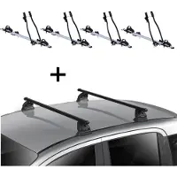 VDP 4x Fahrradträger SAGITTAR + Dachträger EVO Stahl kompatibel mit für Citroen C3 II 5 Türer 2009-2016