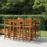 vidaXL "2026 Promotion" Barhocker 6 Stk. - Hohe Qualität - Massivholz Akazie - Gartenstühle CC5001