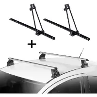 VDP 2x Fahrradträger ORION + Dachträger EVO ALU kompatibel mit für Mitsubishi Lancer (CY0-CX) 4-5 Türer ab 2008