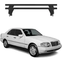 Menabo Dachträger Grundträger für Mercedes C-Klasse W202 1993-2000 Schwarz ABE