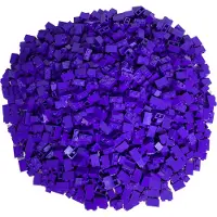 LEGO 250 Stück Steine 1x2, Dunkles Lila