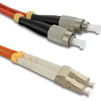 Qoltec Glasfaser-Patchkabel LC/UPC - FC/UPC | Multimode | 50/125 | OM2 | Duplex | 2 m