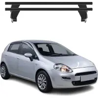 Menabo Dachträger Grundtäger für Fiat Punto Evo 2009-2012 3tür 50kg Alu Schwarz
