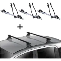 VDP 3x Fahrradträger SAGITTAR + Dachträger EVO Stahl kompatibel mit für Fiat Fiorino 3-5 Türer ab 2008