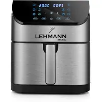 Lehmann Heißluftfritteuse 8 Liter XXL, 1800 W Friteuse Heissluft, Air Fryer mit 10 Programmen, gesunde Lebensmittel ohne Fett