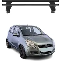 Menabo Dachträger Grundtäger für Suzuki Splash 2008-2014 50kg Alu Schwarz 2 tlg