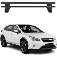 Menabo Dachträger Grundtäger für Subaru XV mk1 2012-2017 75kg Alu Schwarz 2 tlg