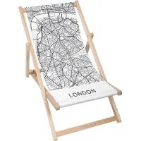 Dreamroots Liegestuhl klappbar Holz, Buchenholz bis zu 130 kg, Sonnenliege klappbar mit 3-stufiger Neigungsregulierung der Rückenlehne, London