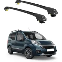 TURTLE DACHTRÄGER AIR-1 FIAT FIORINO ALL 2008 - 2024 (Tube Rails) , Schwarz