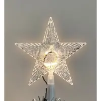 Spetebo Pop Up Tannenbaum mit LED Beleuchtung - silber / 150 cm - mit integrierter 120 LED Lichterkette