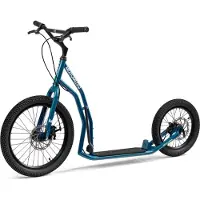 Yedoo Mezeq Roller Scooter Tretroller / Dogscooter - für Erwachsene und Teenager, bis 150 kg, mit Luftreifen 20/16, Scheibenbremsen und verstellbarem Lenker Blau