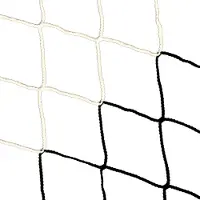 Powershot Zweifarbiges 4mm Fußballtornetz - Schwarz & Weiß - 7,32 x 2,44 x 2 x 2 m